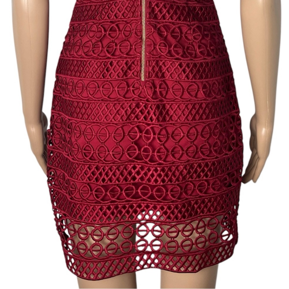 Revolve x Saylor Amelie Red Lace Cut Out Party Cocktail Mini Dress - Picture 8 of 11